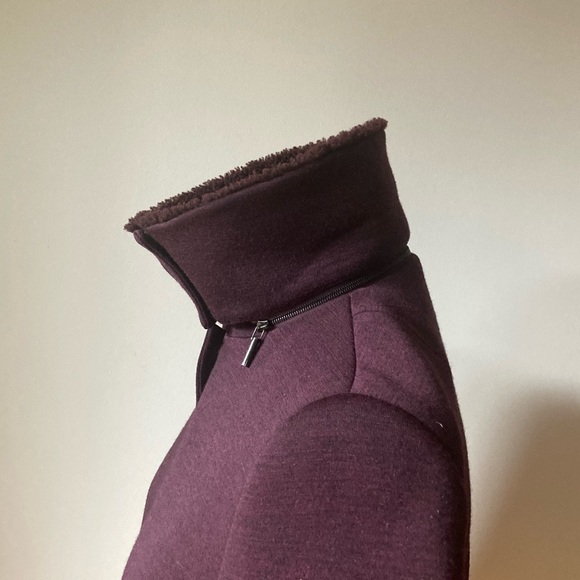 AKRIS PUNTO maroon wool jacket with lambskin collar size 8 - Picture 6 of 14